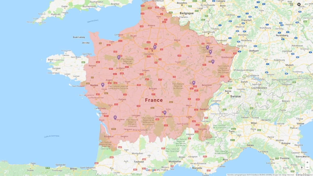 Carte des zones éligibles à l'isolation à 1 euro Carte des zones éligibles à l'isolation à 1 euro